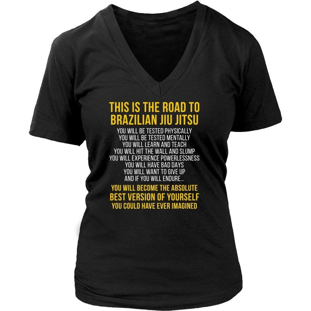 Jiu Jitsu T Shirts - This is the road to Brazilian Jiu Jitsu-T-shirt-Teelime | shirts-hoodies-mugs