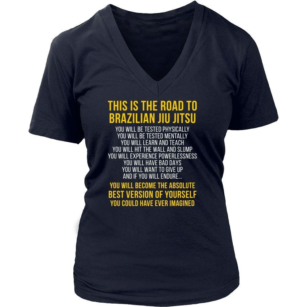 Jiu Jitsu T Shirts - This is the road to Brazilian Jiu Jitsu-T-shirt-Teelime | shirts-hoodies-mugs
