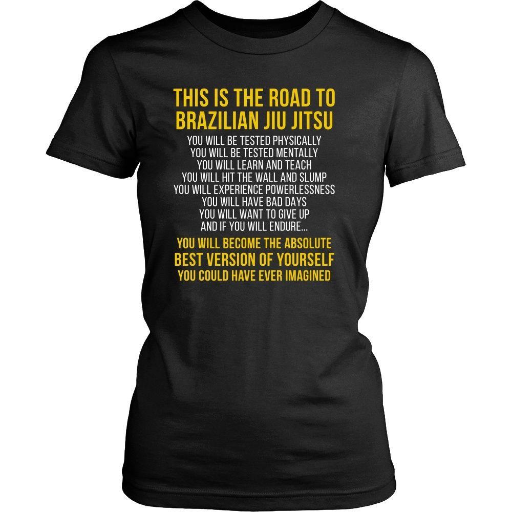 Jiu Jitsu T Shirts - This is the road to Brazilian Jiu Jitsu-T-shirt-Teelime | shirts-hoodies-mugs