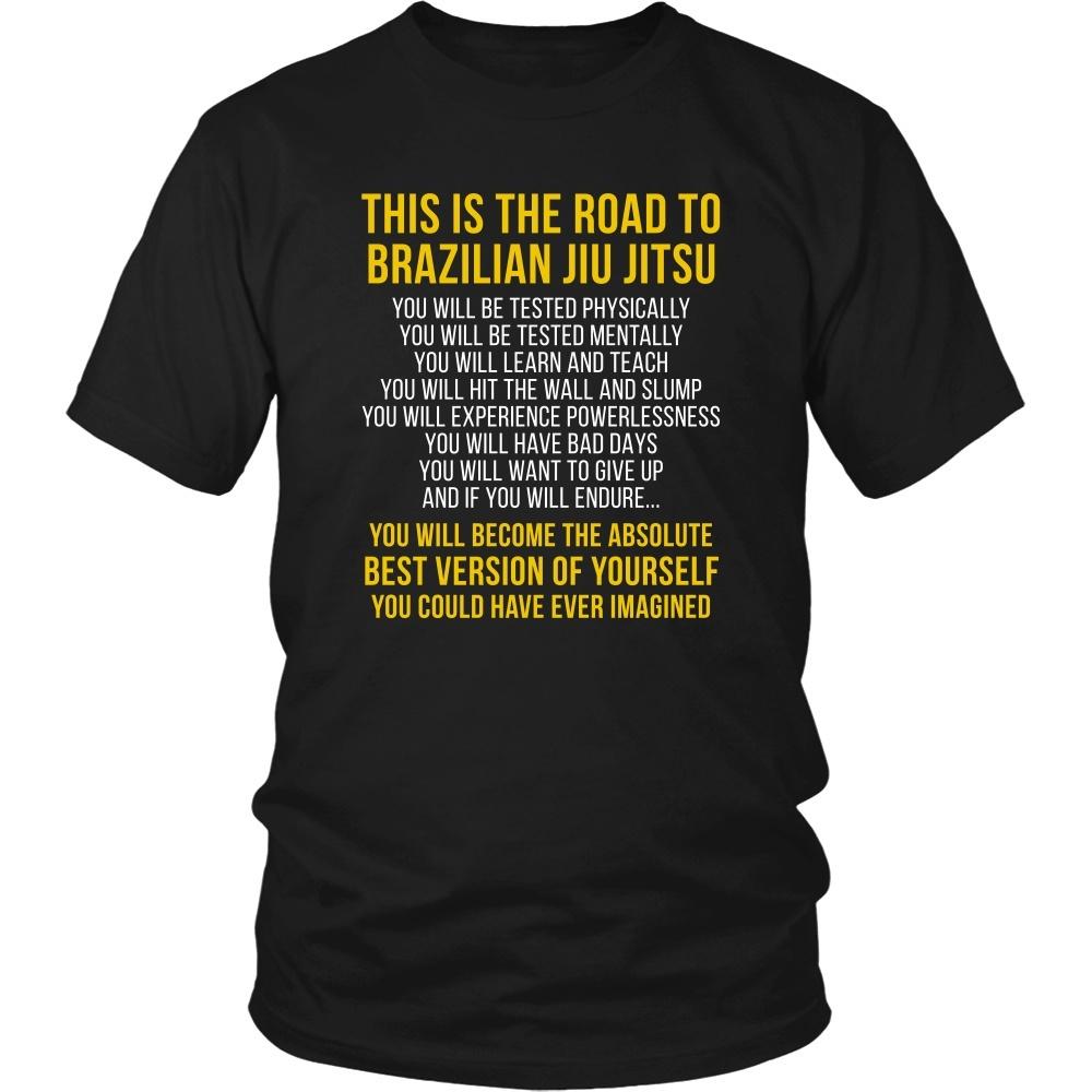 Jiu Jitsu T Shirts - This is the road to Brazilian Jiu Jitsu-T-shirt-Teelime | shirts-hoodies-mugs