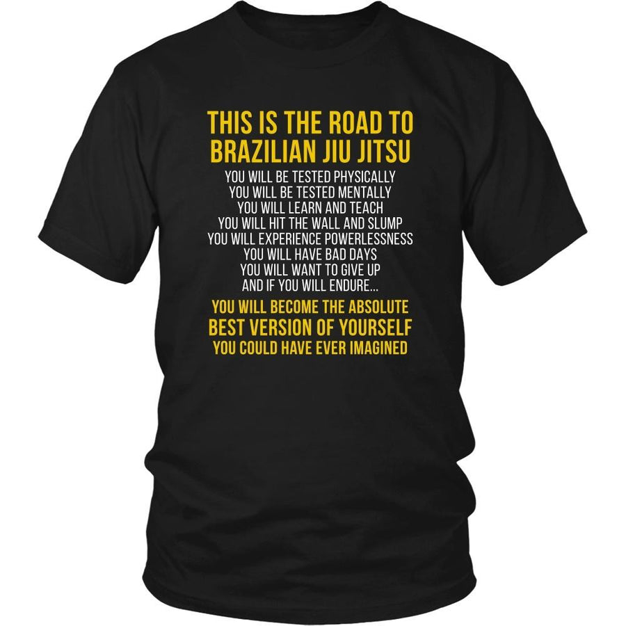Jiu Jitsu T Shirts - This is the road to Brazilian Jiu Jitsu-T-shirt-Teelime | shirts-hoodies-mugs
