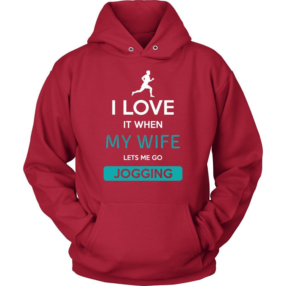 Jogging Shirt - I love it when my wife lets me go Jogging - Hobby Gift-T-shirt-Teelime | shirts-hoodies-mugs