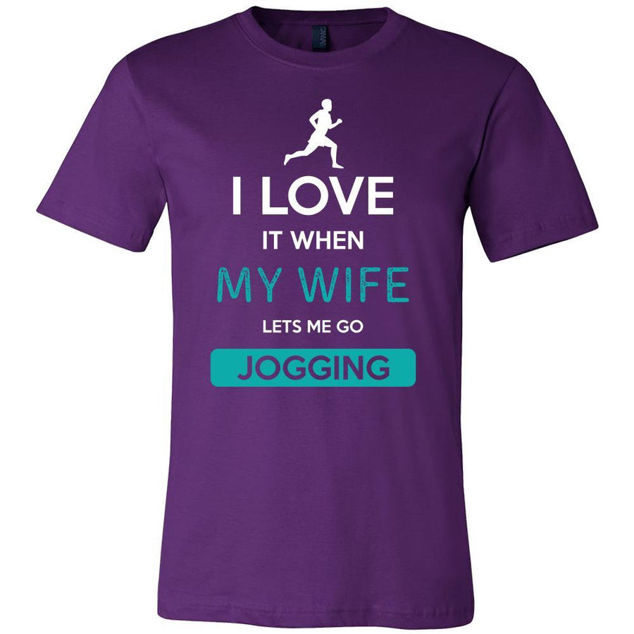 Jogging Shirt - I love it when my wife lets me go Jogging - Hobby Gift-T-shirt-Teelime | shirts-hoodies-mugs