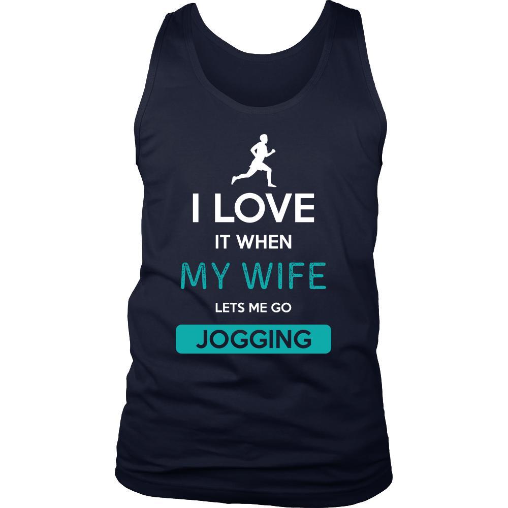 Jogging Shirt - I love it when my wife lets me go Jogging - Hobby Gift-T-shirt-Teelime | shirts-hoodies-mugs