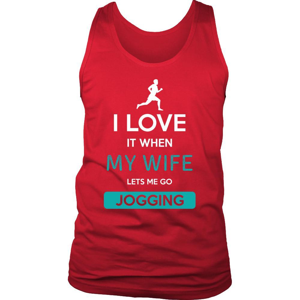 Jogging Shirt - I love it when my wife lets me go Jogging - Hobby Gift-T-shirt-Teelime | shirts-hoodies-mugs