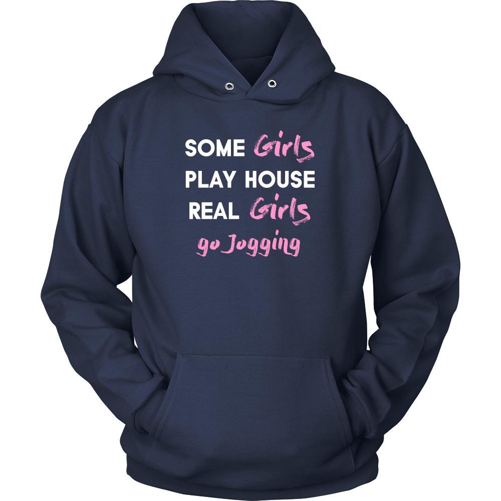 Jogging Shirt - Some girls play house real girls go Jogging- Hobby Lady-T-shirt-Teelime | shirts-hoodies-mugs