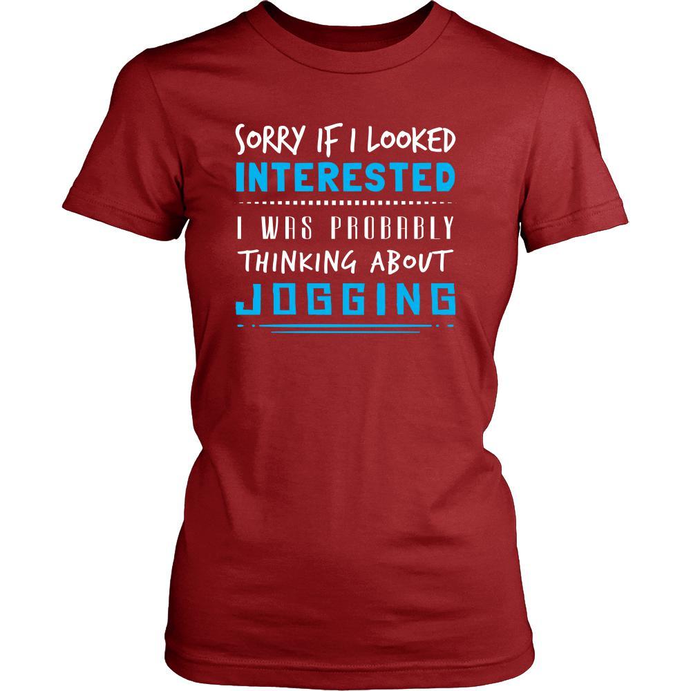 Jogging Shirt - Sorry If I Looked Interested, I think about Jogging - Hobby Gift-T-shirt-Teelime | shirts-hoodies-mugs