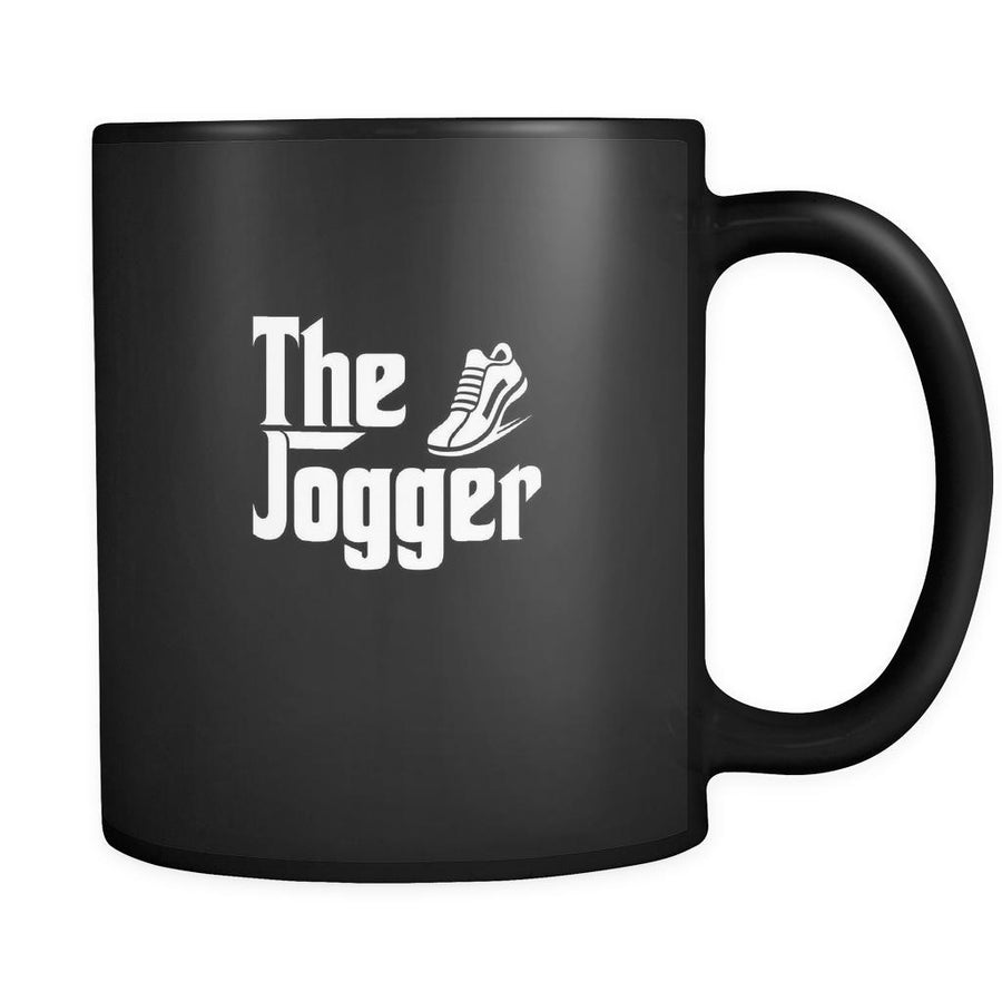 Jogging The Jogger 11oz Black Mug-Drinkware-Teelime | shirts-hoodies-mugs