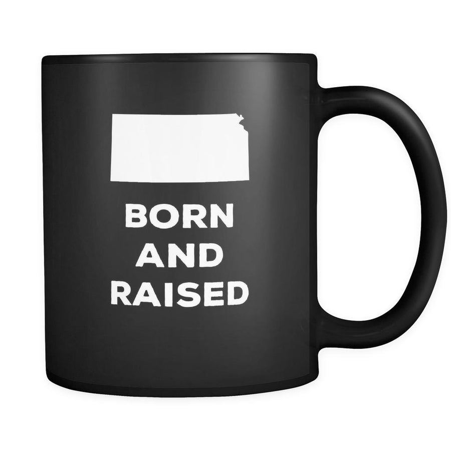 Kansas Born and raised Kansas 11oz Black Mug-Drinkware-Teelime | shirts-hoodies-mugs