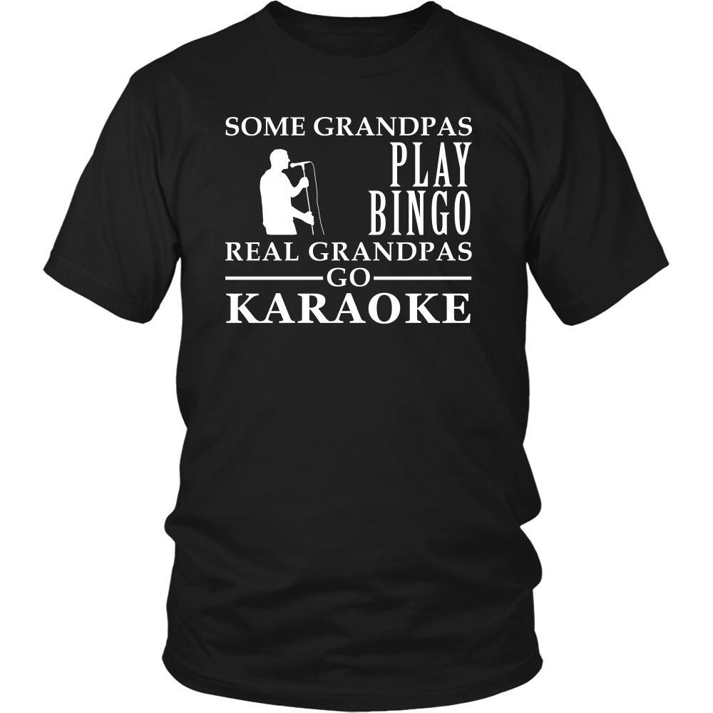 Karaoke Shirt Some Grandpas play bingo, real Grandpas go Karaoke Family Hobby-T-shirt-Teelime | shirts-hoodies-mugs
