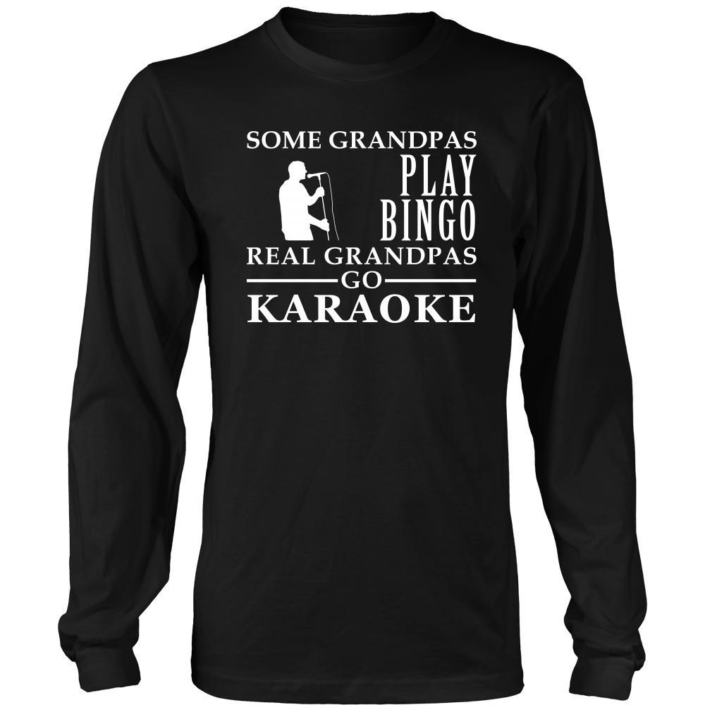 Karaoke Shirt Some Grandpas play bingo, real Grandpas go Karaoke Family Hobby-T-shirt-Teelime | shirts-hoodies-mugs
