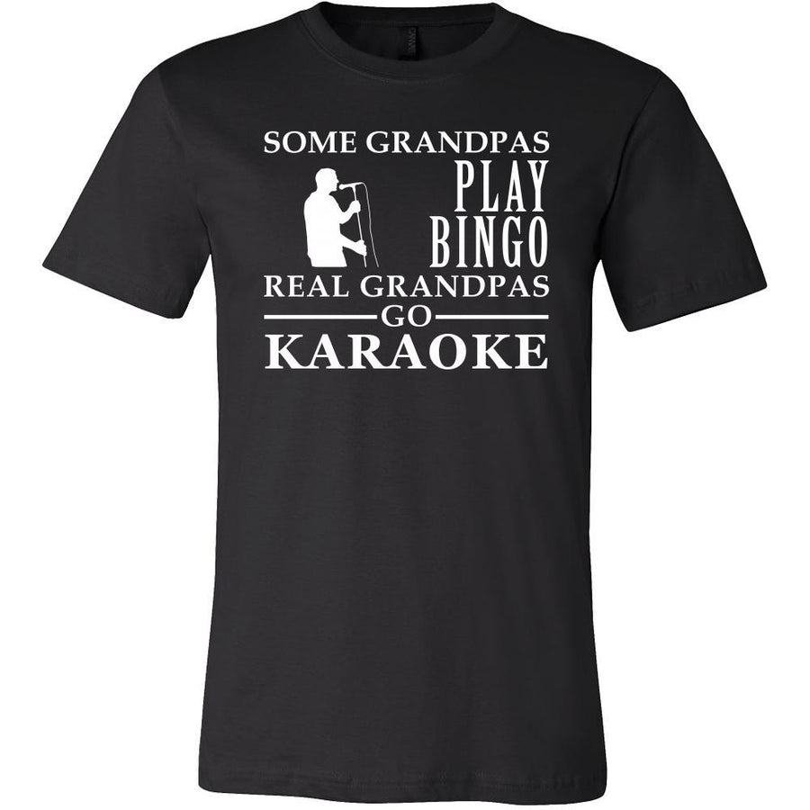 Karaoke Shirt Some Grandpas play bingo, real Grandpas go Karaoke Family Hobby-T-shirt-Teelime | shirts-hoodies-mugs