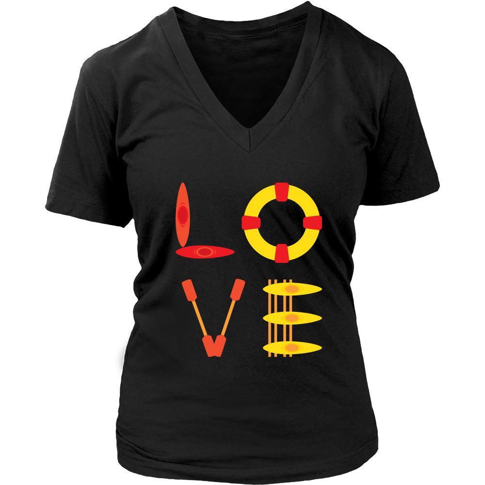 Kayaking - LOVE Kayaking - Kayaker Hobby Shirt-T-shirt-Teelime | shirts-hoodies-mugs