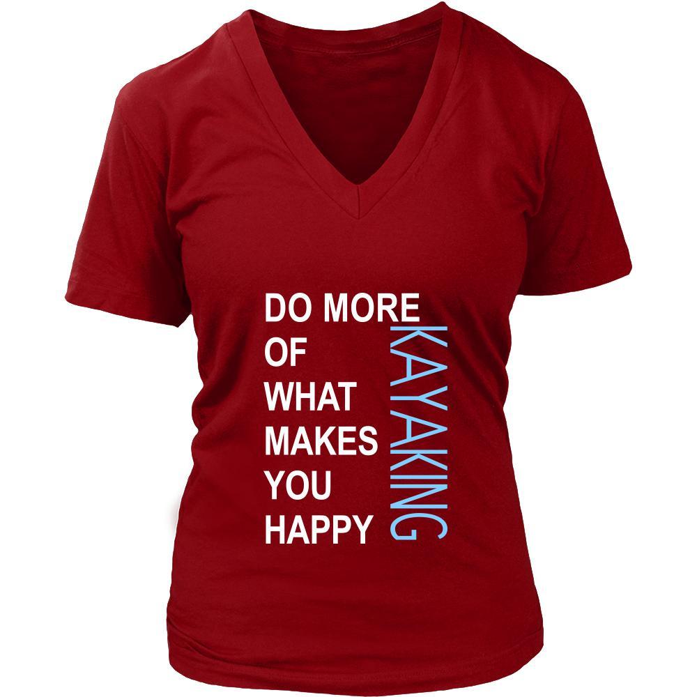 Kayaking Shirt - Do more of what makes you happy Kayaking- Hobby Gift-T-shirt-Teelime | shirts-hoodies-mugs