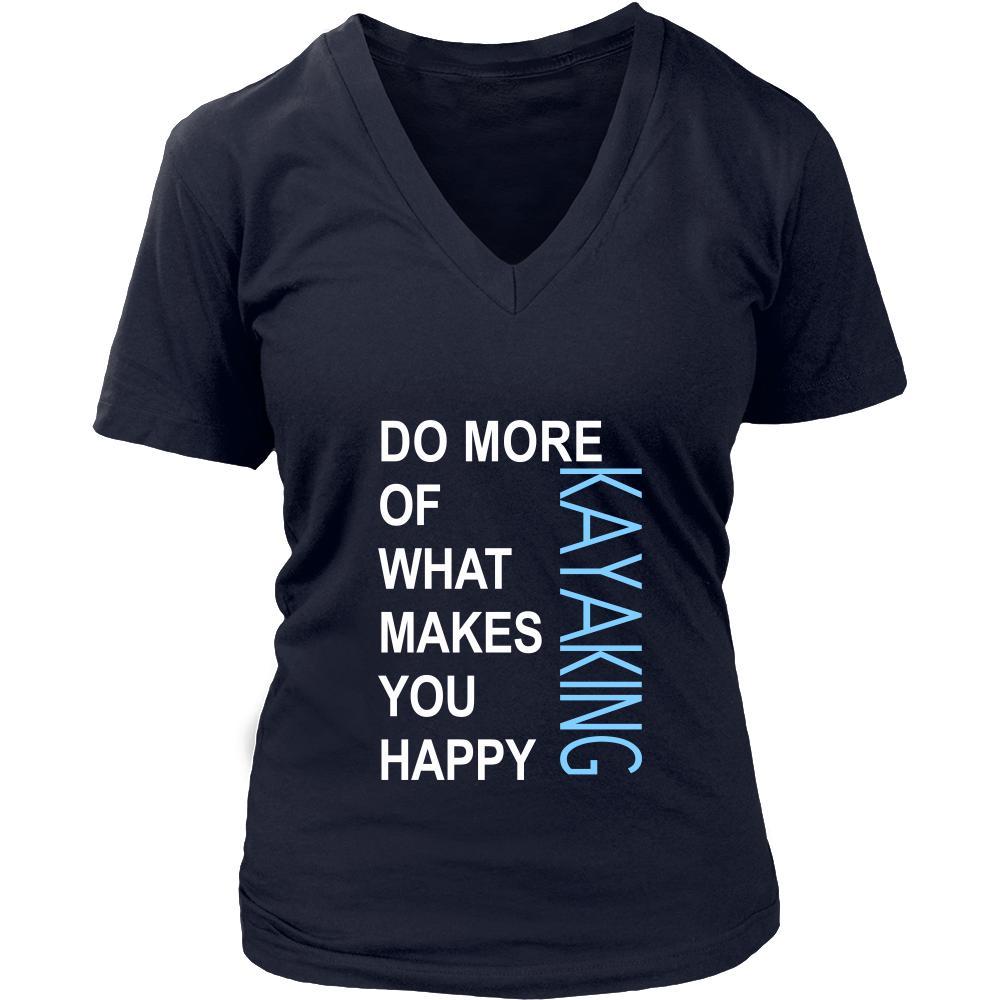 Kayaking Shirt - Do more of what makes you happy Kayaking- Hobby Gift-T-shirt-Teelime | shirts-hoodies-mugs