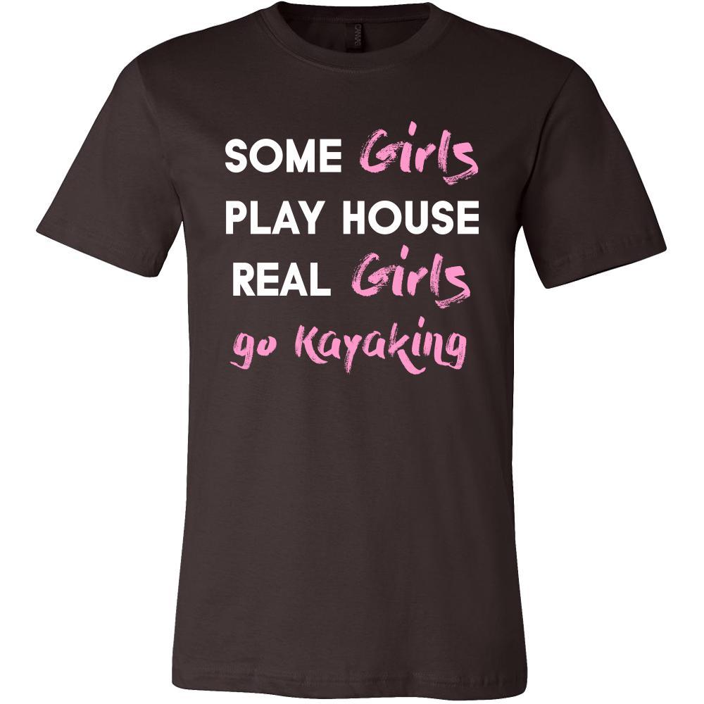 Kayaking Shirt - Some girls play house real girls go Kayaking- Hobby Lady-T-shirt-Teelime | shirts-hoodies-mugs