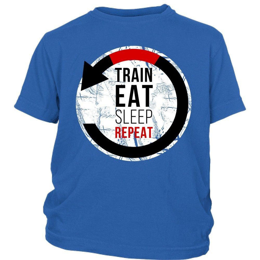 Kids T Shirt - Train, Eat, Sleep, Repeat