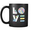 Kindergarten Teacher - LOVE Kindergarten Teacher - 11oz Black Mug-Drinkware-Teelime | shirts-hoodies-mugs