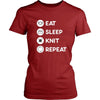 Knitting - Eat Sleep Knit Repeat - Knitting Hobby Shirt-T-shirt-Teelime | shirts-hoodies-mugs