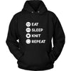 Knitting - Eat Sleep Knit Repeat - Knitting Hobby Shirt-T-shirt-Teelime | shirts-hoodies-mugs