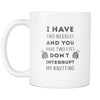 Knitting Mug - Don't interrupt my Knitting-Drinkware-Teelime | shirts-hoodies-mugs