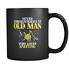 Knitting Never underestimate an old man who loves knitting 11oz Black Mug-Drinkware-Teelime | shirts-hoodies-mugs
