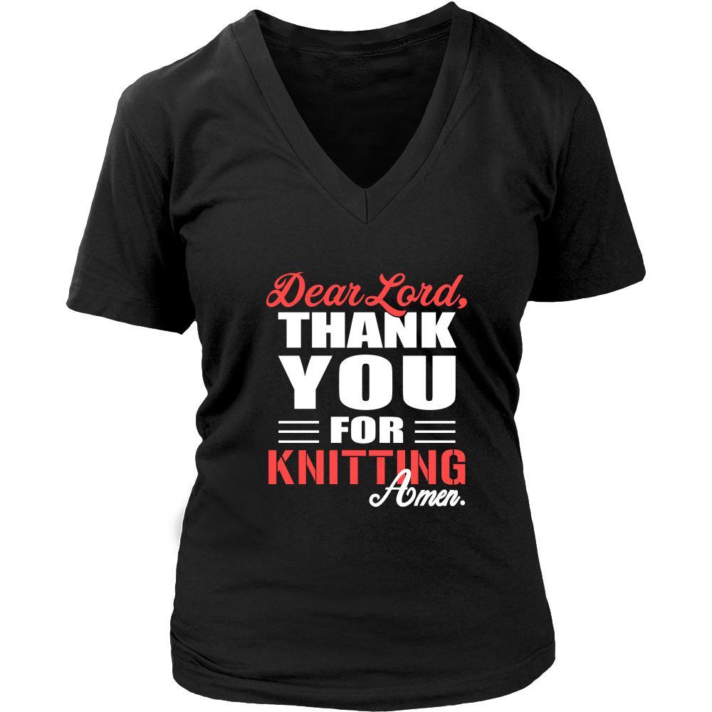 Knitting Shirt - Dear Lord, thank you for Knitting Amen- Hobby-T-shirt-Teelime | shirts-hoodies-mugs