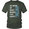 Knitting Shirt - Do more of what makes you happy Knitting- Hobby Gift-T-shirt-Teelime | shirts-hoodies-mugs