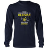 Knitting Shirt - Never underestimate an old man who loves knitting Grandfather Hobby Gift-T-shirt-Teelime | shirts-hoodies-mugs