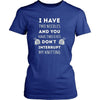 Knitting T Shirt - I have two needles and you have two eyes Don't interrupt my-T-shirt-Teelime | shirts-hoodies-mugs