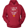 Knitting T Shirt - I like to party and by party I mean Stay home & knit-T-shirt-Teelime | shirts-hoodies-mugs
