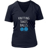 Knitting T Shirt - Knitting takes balls-T-shirt-Teelime | shirts-hoodies-mugs