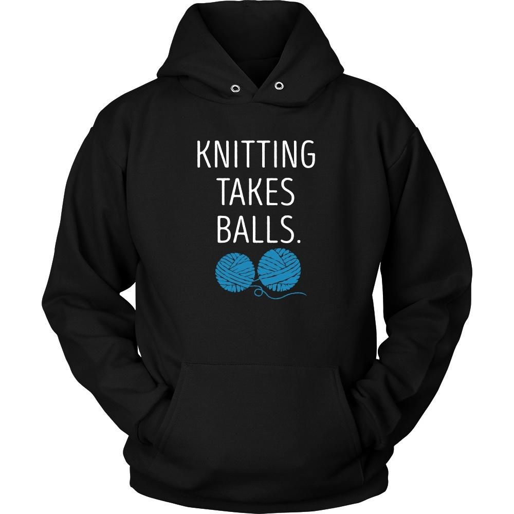 Knitting T Shirt - Knitting takes balls-T-shirt-Teelime | shirts-hoodies-mugs