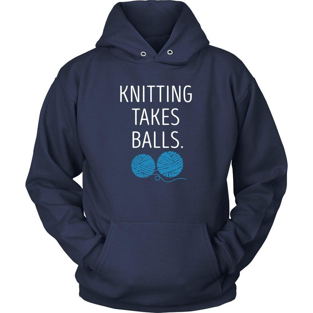 Knitting T Shirt - Knitting takes balls-T-shirt-Teelime | shirts-hoodies-mugs