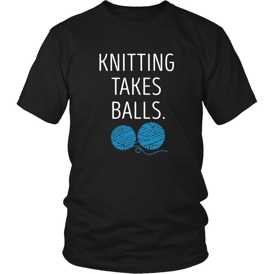 Knitting T Shirt - Knitting takes balls-T-shirt-Teelime | shirts-hoodies-mugs