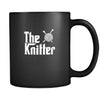 Knitting The Knitter 11oz Black Mug-Drinkware-Teelime | shirts-hoodies-mugs