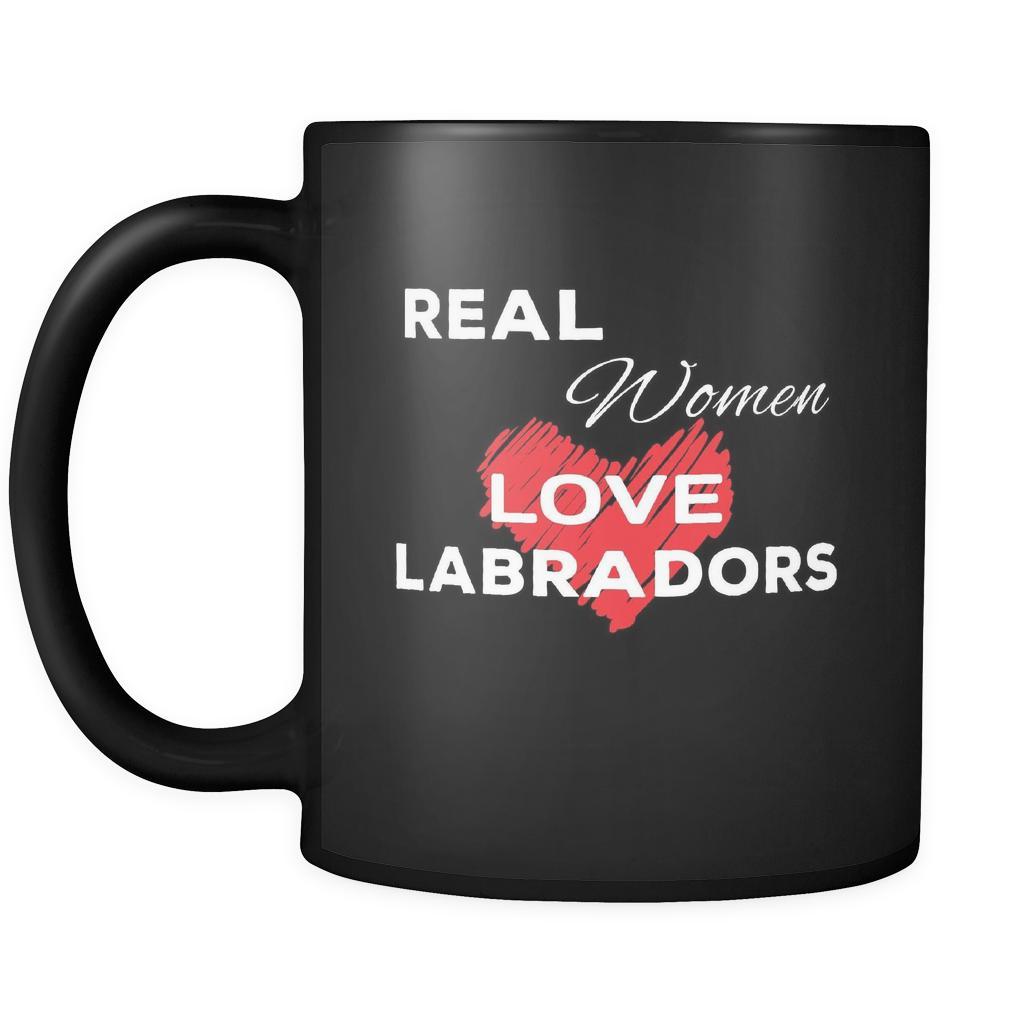 Labrador Real Women Love Labradors 11oz Black Mug