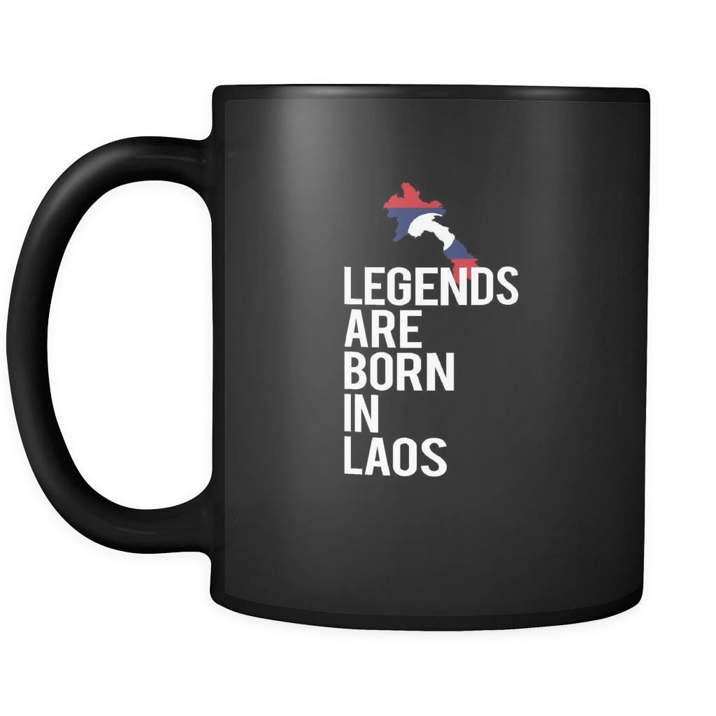 Laos Legends are born in Laos 11oz Black Mug-Drinkware-Teelime | shirts-hoodies-mugs