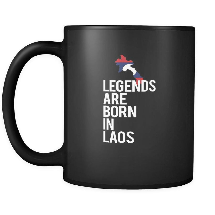 Laos Legends are born in Laos 11oz Black Mug-Drinkware-Teelime | shirts-hoodies-mugs