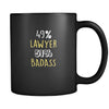 Lawyer 49% Lawyer 51% Badass 11oz Black Mug-Drinkware-Teelime | shirts-hoodies-mugs
