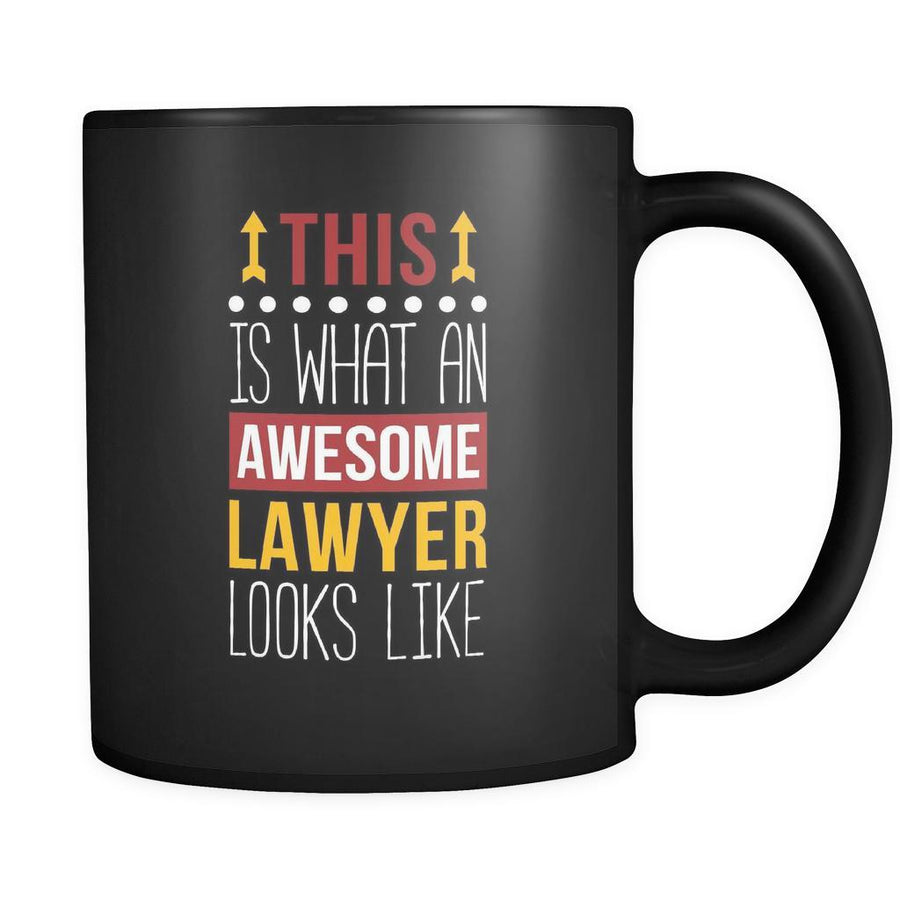 Lawyer This is what an awesome lawyer looks like 11oz Black Mug-Drinkware-Teelime | shirts-hoodies-mugs