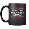 Lebanese Caution Pissing Off A Lebanese Woman May Cause Severe Bodily Harm 11oz Black Mug-Drinkware-Teelime | shirts-hoodies-mugs