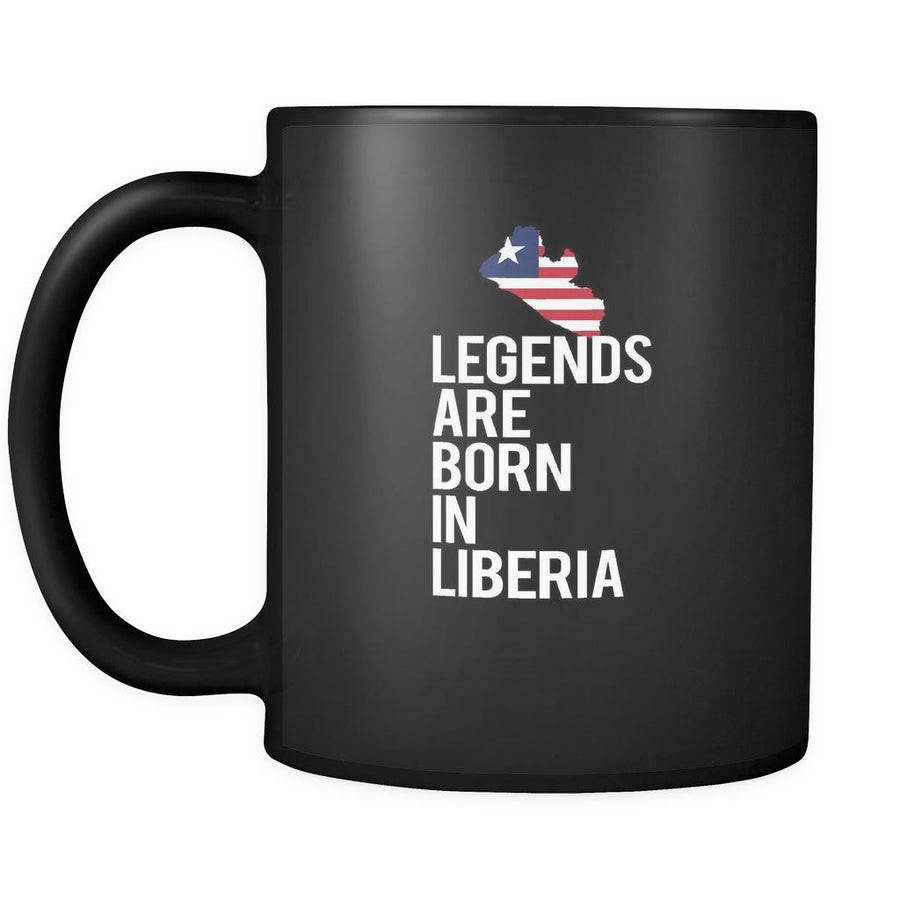 Liberia Legends are born in Liberia 11oz Black Mug-Drinkware-Teelime | shirts-hoodies-mugs