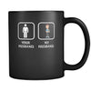 Librarian - Your husband My husband - 11oz Black Mug-Drinkware-Teelime | shirts-hoodies-mugs