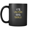 Lineman 49% Lineman 51% Badass 11oz Black Mug-Drinkware-Teelime | shirts-hoodies-mugs