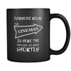 LINEMAN - Everyone relax the LINEMAN is here, the day will be save shortly - 11oz Black Mug-Drinkware-Teelime | shirts-hoodies-mugs