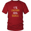 Lineman Shirt - 49% Lineman 51% Badass Profession-T-shirt-Teelime | shirts-hoodies-mugs