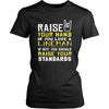 Lineman Shirt - Raise your hand if you love Lineman, if not raise your standards - Profession Gift-T-shirt-Teelime | shirts-hoodies-mugs