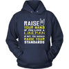 Lineman Shirt - Raise your hand if you love Lineman, if not raise your standards - Profession Gift-T-shirt-Teelime | shirts-hoodies-mugs