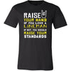 Lineman Shirt - Raise your hand if you love Lineman, if not raise your standards - Profession Gift-T-shirt-Teelime | shirts-hoodies-mugs